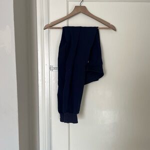 Navy Blue Jogger style scrub pants figs